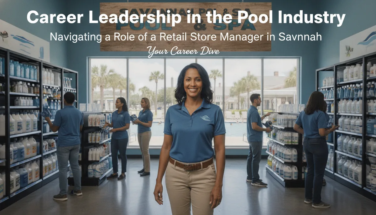 Career Leadership in the Pool Industry: Navigating the Role of a Retail Store Manager in Savannah visual summary