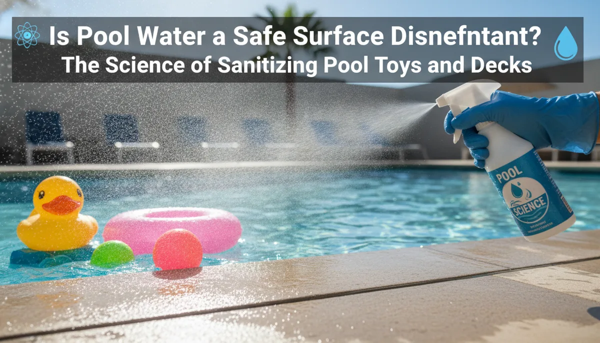 Is Pool Water a Safe Surface Disinfectant? The Science of Sanitizing Pool Toys and Decks visual summary