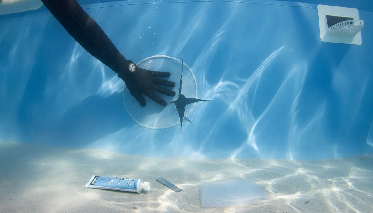 Repairing a Torn Pool Liner Underwater: A Technical Guide to Solvent Cement and Patching visual summary