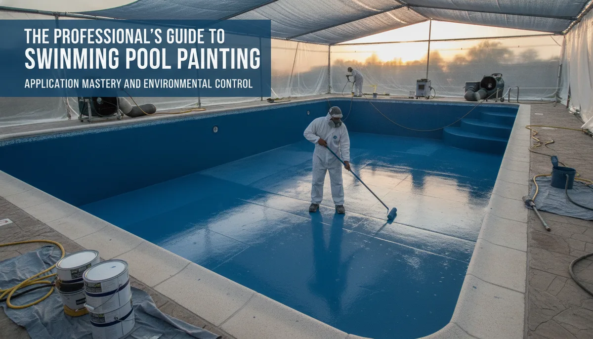 The Professional’s Guide to Swimming Pool Painting: Application Mastery and Environmental Control visual summary