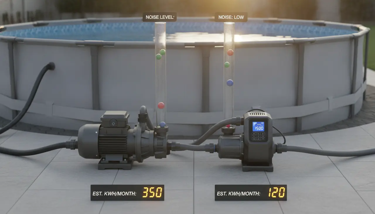 Variable Speed vs Single Speed Pool Pumps: An Above Ground Efficiency Comparison visual summary